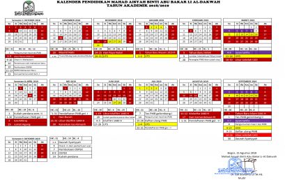 Kalender Akademik 2018-2019